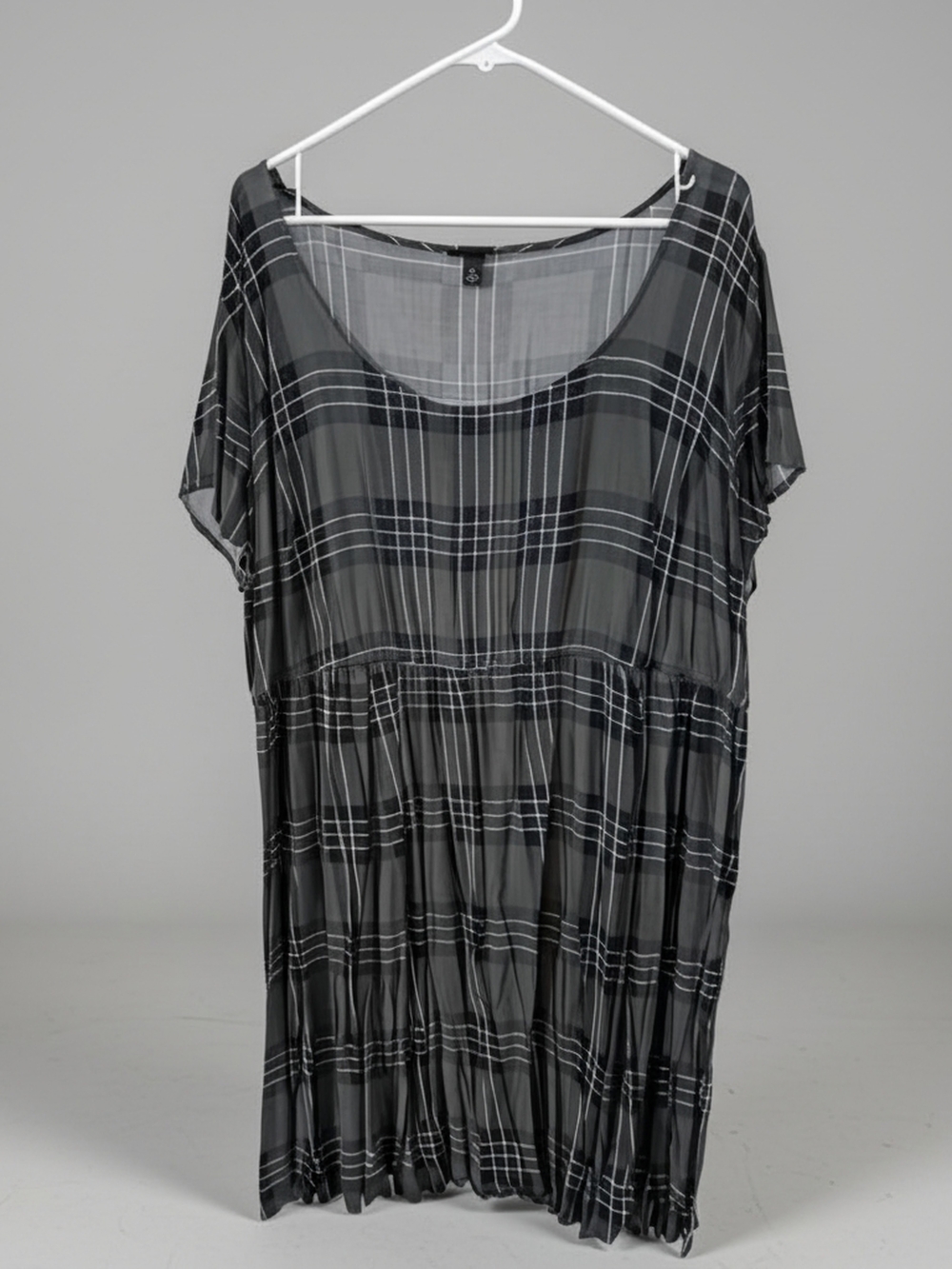 Torrid Green Plaid Scoop-Neck Mini Dress